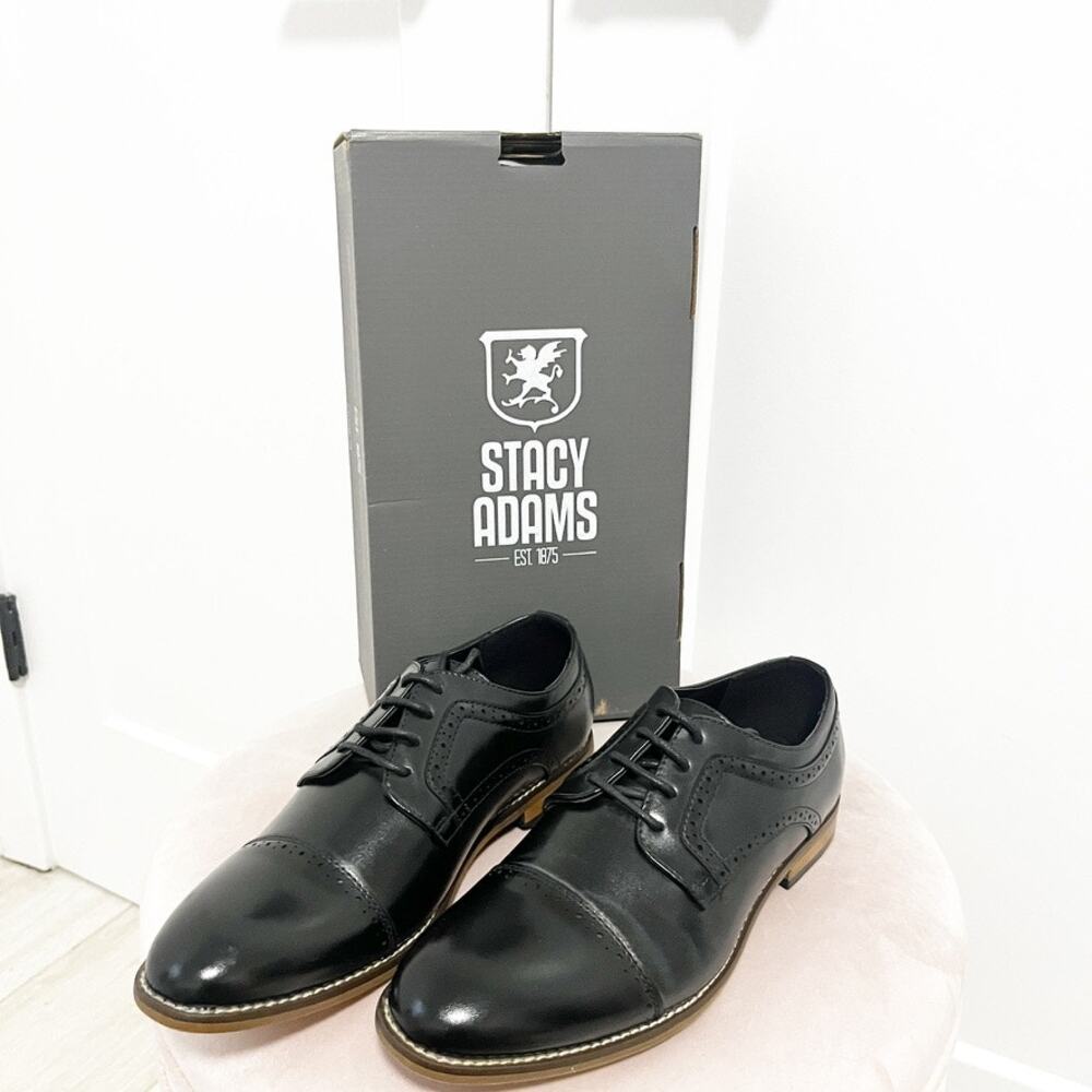 NEW Stacy Adams Men's Dickinson Black Oxford Dress Shoes Size 5